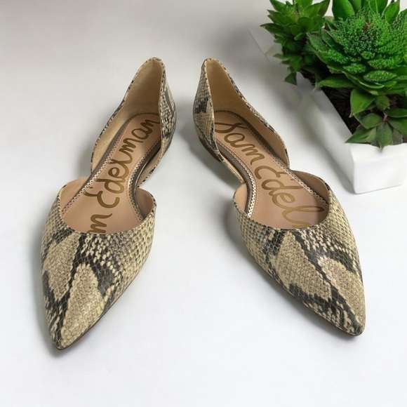 SAM EDELMAN Leather D'Orsay Flat Shoes size 8 - Picture 1 of 13
